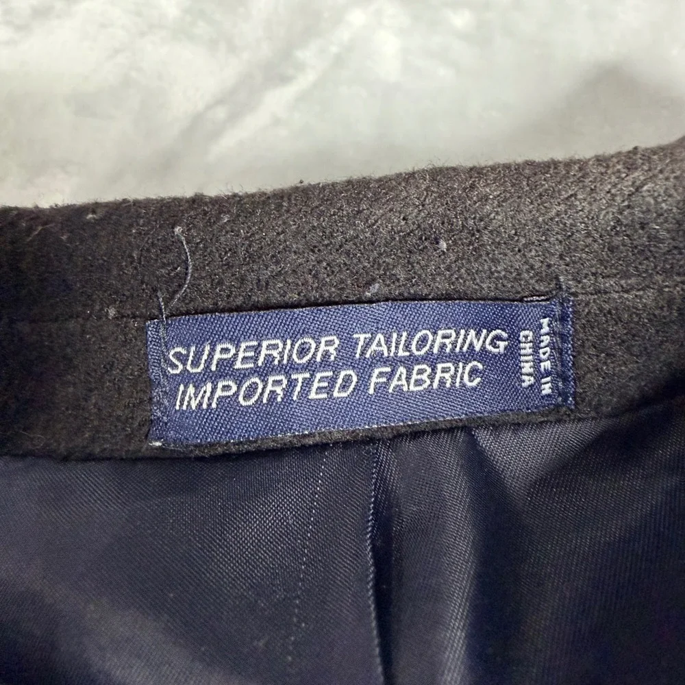 Nautica Mens Black 2 Button Blazer Sport Coat Jacket 50R Cashmere-like Fabric